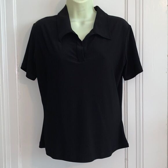 Van Tisse black  short sleeved polo shirt - Picture 1 of 7